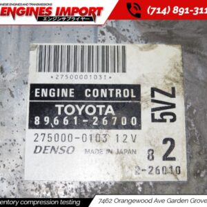 99-02 TOYOTA GRANVIA GRAND HIACE ENGINE CONTROL UNIT ECU 89661-26700 JDM 5VZ-FE