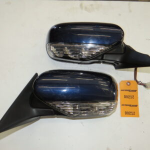 JDM Subaru BP Legacy BP5 BL5 Door Side Mirrors Power Folding Auto Flip Used Pair Dark Blue Color VC02-015